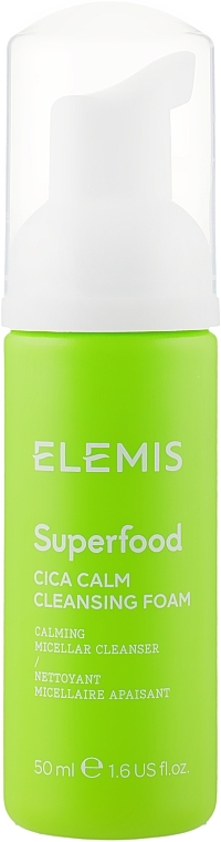 PREZENT! Pianka do mycia twarzy z ekstraktem z Centella Asiatica - Elemis Superfood CICA Calm Cleansing Foam (tester) — Zdjęcie N1