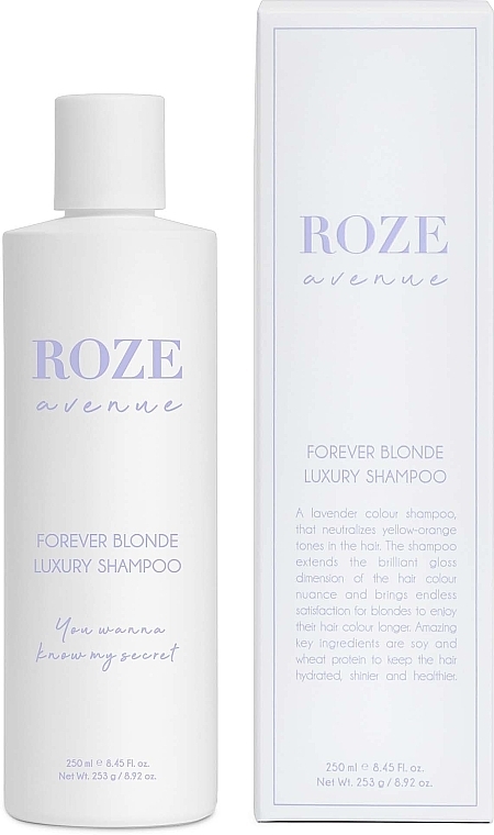Szampon przeciw żółknięciu włosów blond - Roze Avenue Forever Blonde Luxury Shampoo — Zdjęcie N3