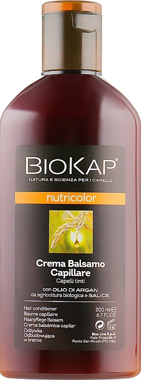 Odżywka-balsam do włosów farbowanych - BiosLine Biokap Nutricolor