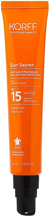 Krem-fluid do twarzy SPF 15 - Korff Sun Secret Fluido Viso SPF 15 — Zdjęcie N1