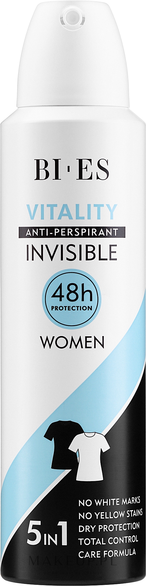 Antyperspirant w sprayu - Bi-Es Woman Vitality Anti-Perspirant Invisible — Zdjęcie 150 ml