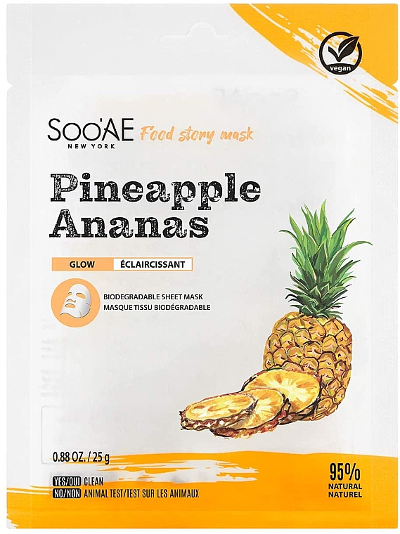Maska do twarzy Ananas - Soo’AE Pineapple Food Story Mask — Zdjęcie N1