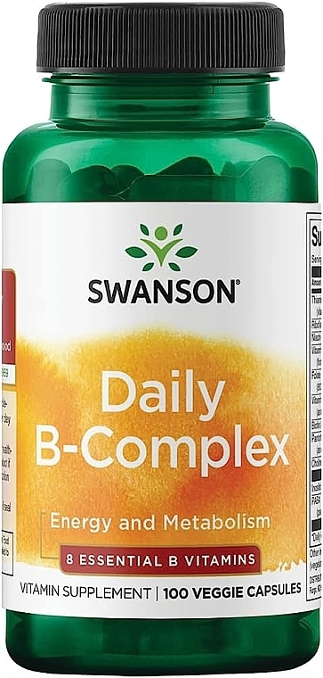 Aktywowany kompleks witamin z grupy B, kapsułki - Swanson Daily B-complex — Zdjęcie N1