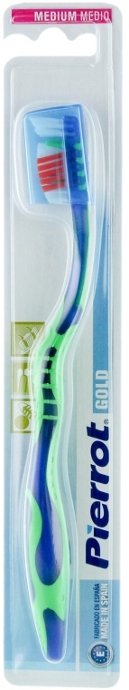 Szczoteczka do zębów, średnia twardość, zielono-niebieska - Pierrot — Zdjęcie N1