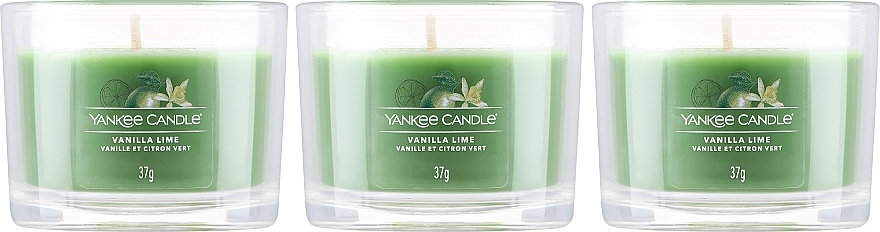 Zestaw - Yankee Candle Vanilla Lime (candle/3x37g) — Zdjęcie N2