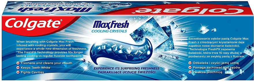 Odświeżająca oddech pasta do zębów - Colgate Max Fresh Cooling Crystal — Zdjęcie N2
