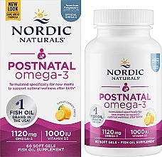 Suplement diety dla młodych mam, Omega 3 - Nordic Naturals Postnatal Omega-3 Lemon Flavor — Zdjęcie N2