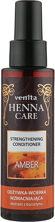Wzmacniająca odżywka-wcierka do włosów z ekstraktem z bursztynu - Venita Henna Care Strengthening Conditioner — Zdjęcie N1