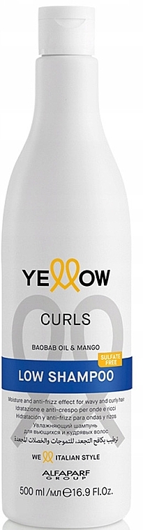 Prostujący szampon termoochronny do włosów - Yellow Curls Low Shampoo — Zdjęcie N1
