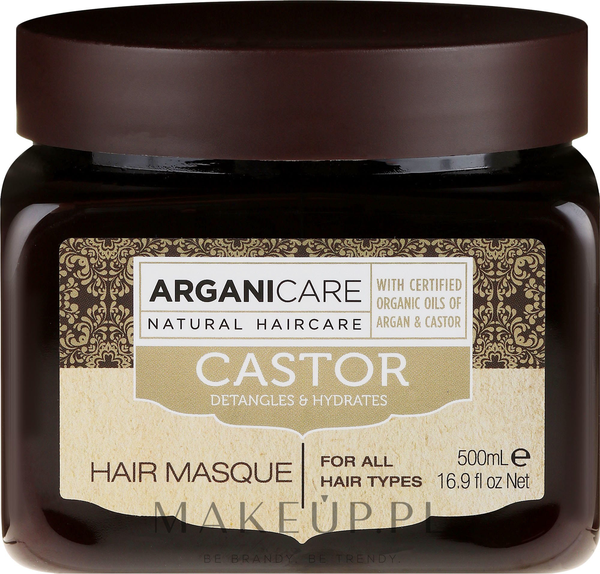 Maska stymulująca porost włosów - Arganicare Castor Oil Hair Masque — Zdjęcie 500 ml