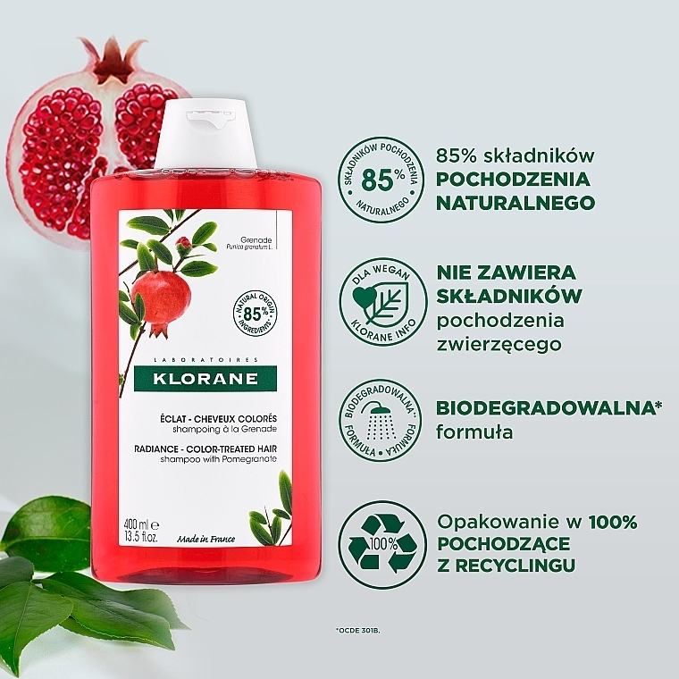 Szampon na bazie wyciągu z granatu Ochrona koloru - Klorane Shampoo With Pomegranate — Zdjęcie N4