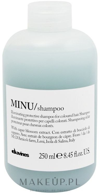 Rozświetlający i ochronny szampon do włosów farbowanych - Davines Minu Shampoo — Zdjęcie 250 ml