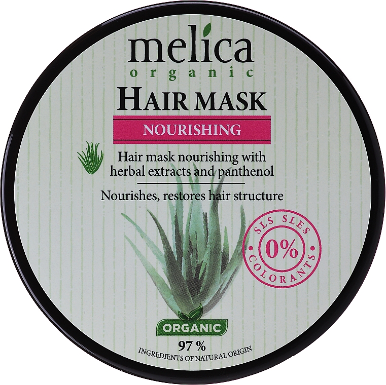 Odżywcza maska do włosów z ekstraktem ziołowym i pantenolem - Melica Organic Nourishing Hair Mask