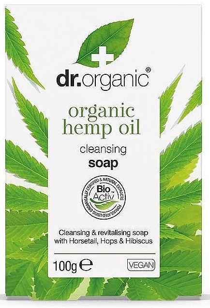 Mydło z olejem konopnym - Dr Organic Bioactive Skincare Organic Hemp Oil Soap — Zdjęcie N2