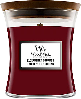 Świeca zapachowa o zapachu burbona, owoców i drewna - Woodwick Ellipse Elderberry Bourbon — Zdjęcie N4