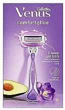 Maszynka do golenia z 1 wymiennym wkładem - Gillette Venus Comfortglide Aloe & Freesia Scent — Zdjęcie N1