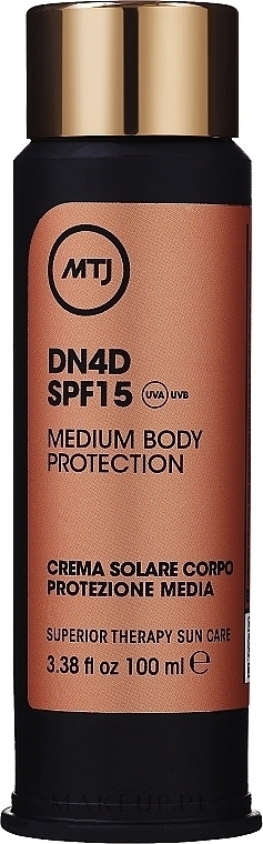 Przeciwsłoneczny krem do ciała SPF15 - MTJ Cosmetics Superior Therapy Sun Care DN4D Body Cream SPF15 Medium Body Protection — Zdjęcie 100 ml