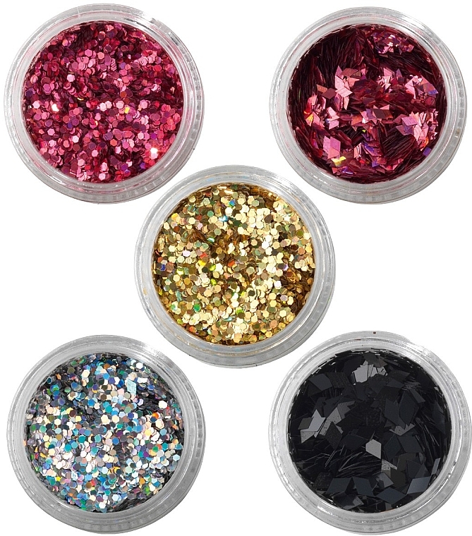 Zestaw brokatów do paznokci Fiesta, 10 szt. - Peggy Sage Nail Glitter Mix — Zdjęcie N3