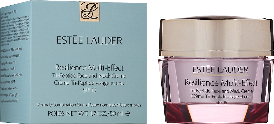 Trójpeptydowy krem do twarzy i szyi do skóry normalnej SPF 15 - Estée Lauder Resilience Multi-Effect Tri-Peptide Face And Neck Creme — Zdjęcie N1