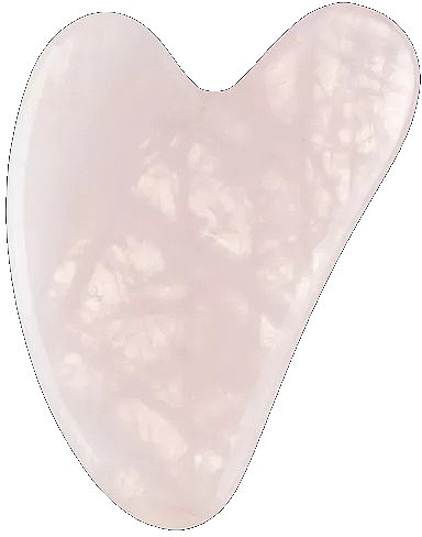 Płytka do masażu twarzy Guasha, różowy jadeit - Palsar7 Rose Quartz Guasha Massage Plate — Zdjęcie N1