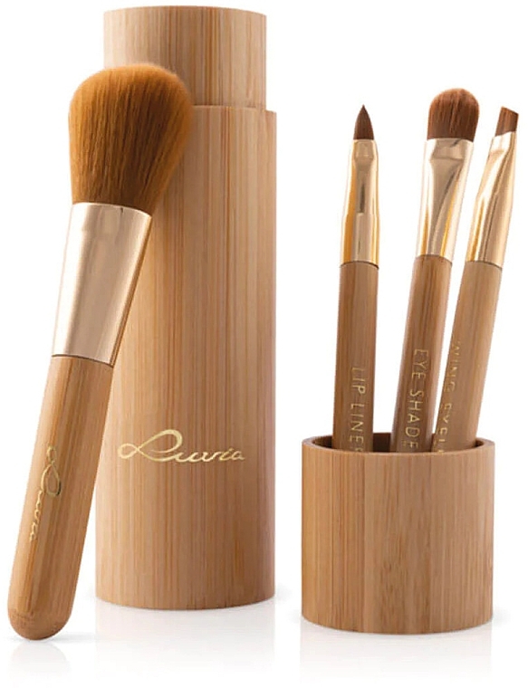 Zestaw pędzli do makijażu, 4 szt. - Luvia Cosmetics Travel Bamboo Brush Set — Zdjęcie N1