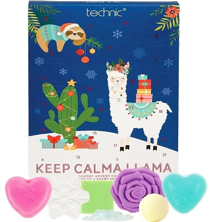 Kalendarz adwentowy, 24 produkty - Technic Cosmetics Keep Calma Llama — Zdjęcie N2