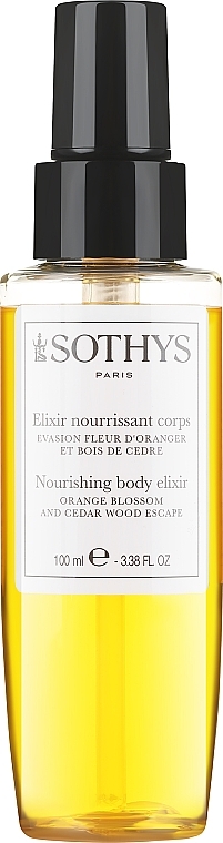 Bogaty eliksir do ciała z pomarańczą i cedr - Sothys Nourishing Body Elixir Orange Blossom And Cedar Escape