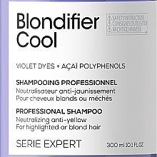 Szampon neutralizujący żółte tony do włosów blond - L'Oreal Professionnel Serie Expert Blondifier Cool Neutralising Shampoo — Zdjęcie N3