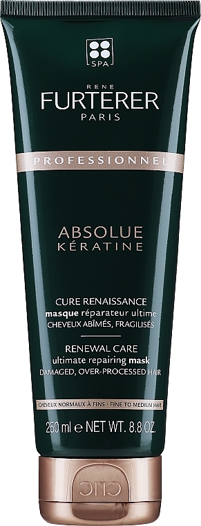 Maska dla włosów suchych - Rene Furterer Absolue Keratine Renewal Care Mask Fine Hair — Zdjęcie N1
