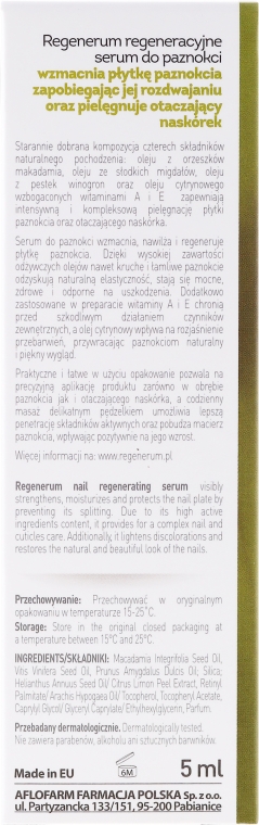 Serum do paznokci - Aflofarm Regenerum Nail Serum — Zdjęcie N3