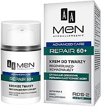 Regenerująco-wzmacniający krem do twarzy dla mężczyzn 60+ - AA Men Advanced Repair Face Cream — Zdjęcie N1