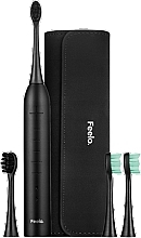 Elektryczna szczoteczka do zębów, czarna - Feelo Pro Sonic Toothbrush Premium Set  — Zdjęcie N3