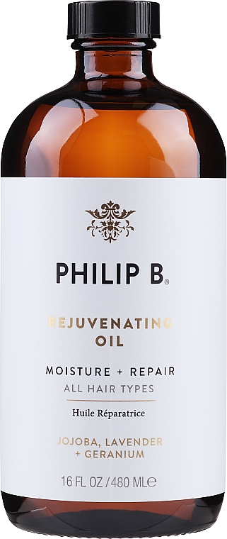Olejek odmładzający do wszystkich rodzajów włosów - Philip B Rejuvenating Oil Moisture + Repair All Hair Types — Zdjęcie N1