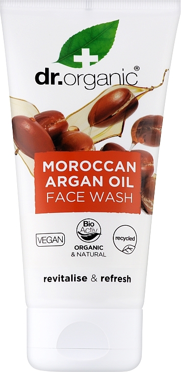 Żel do mycia twarzy z olejkiem arganowym - Dr Organic Bioactive Skincare Organic Μoroccan Argan Oil Creamy Face Wash — Zdjęcie N1