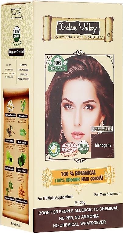 Indus Valley 100% Botanical Hair Colour - Organiczna farba do włosów z  henną 
