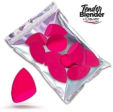 Zestaw gąbek do makijażu Beveled Pink - Clavier Tender Blender Super Soft — Zdjęcie N1