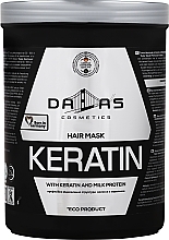 Kremowa maska do włosów z ekstraktem z keratyny i białka mleka - Dalas Cosmetics Keratin Mask — Zdjęcie N3