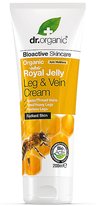 Wzmacniający krem do nóg i żył z mleczkiem pszczelim - Dr Organic Bioactive Skincare Royal Jelly Leg & Vein Cream — Zdjęcie N1