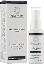 Krem do twarzy z kwasami na noc - Terra Mater Night Acid Face Cream — Zdjęcie N2
