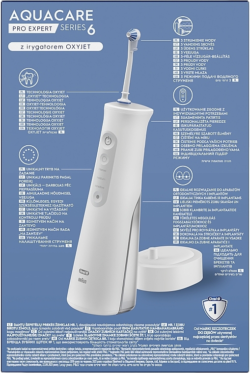 Irygator z technologią Oxyjet, biało-szary - Oral-B Pro-Expert Power Oral Care AquaCare Series 6 MDH20.026.3 — Zdjęcie N8