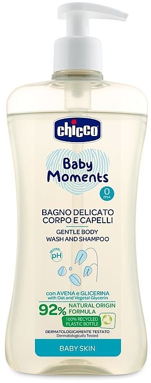 PRZECENA! Delikatny płyn do mycia ciała i włosów - Chicco Baby Moments Gentle Body Wash And Shampoo * — Zdjęcie N6