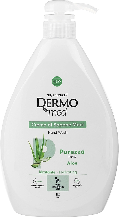 Kremowe mydło do rąk Aloes - Dermomed Hand Wash Aloe With Hyaluronic Acid — Zdjęcie N3