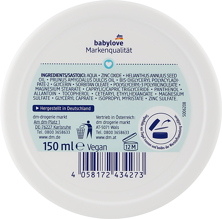 Ochronny krem dla dzieci do skóry wrażliwej - Babylove Ultra Sensitive Cream — Zdjęcie N3