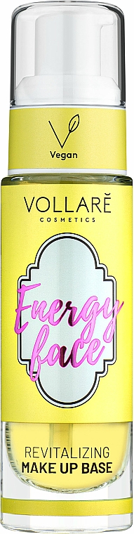 Baza pod makijaż - Vollare Vegan Energy Face Make-Up Base — Zdjęcie N1