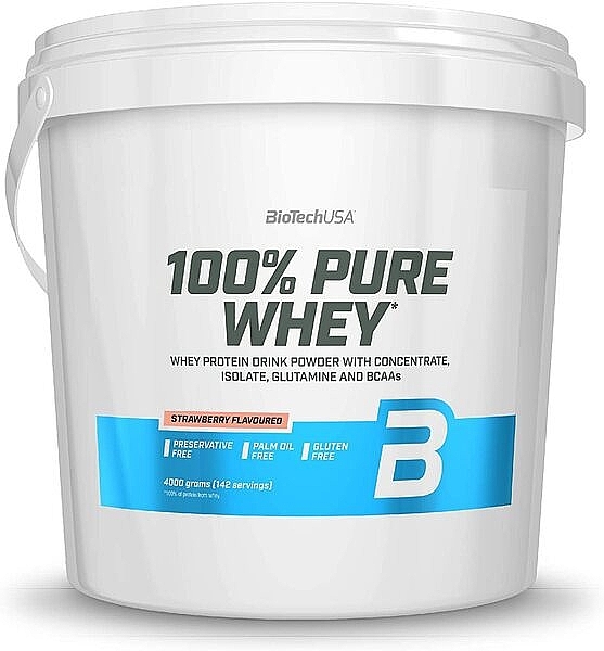 Białko Truskawka - BiotechUSA 100% Pure Whey Strawberry — Zdjęcie N4