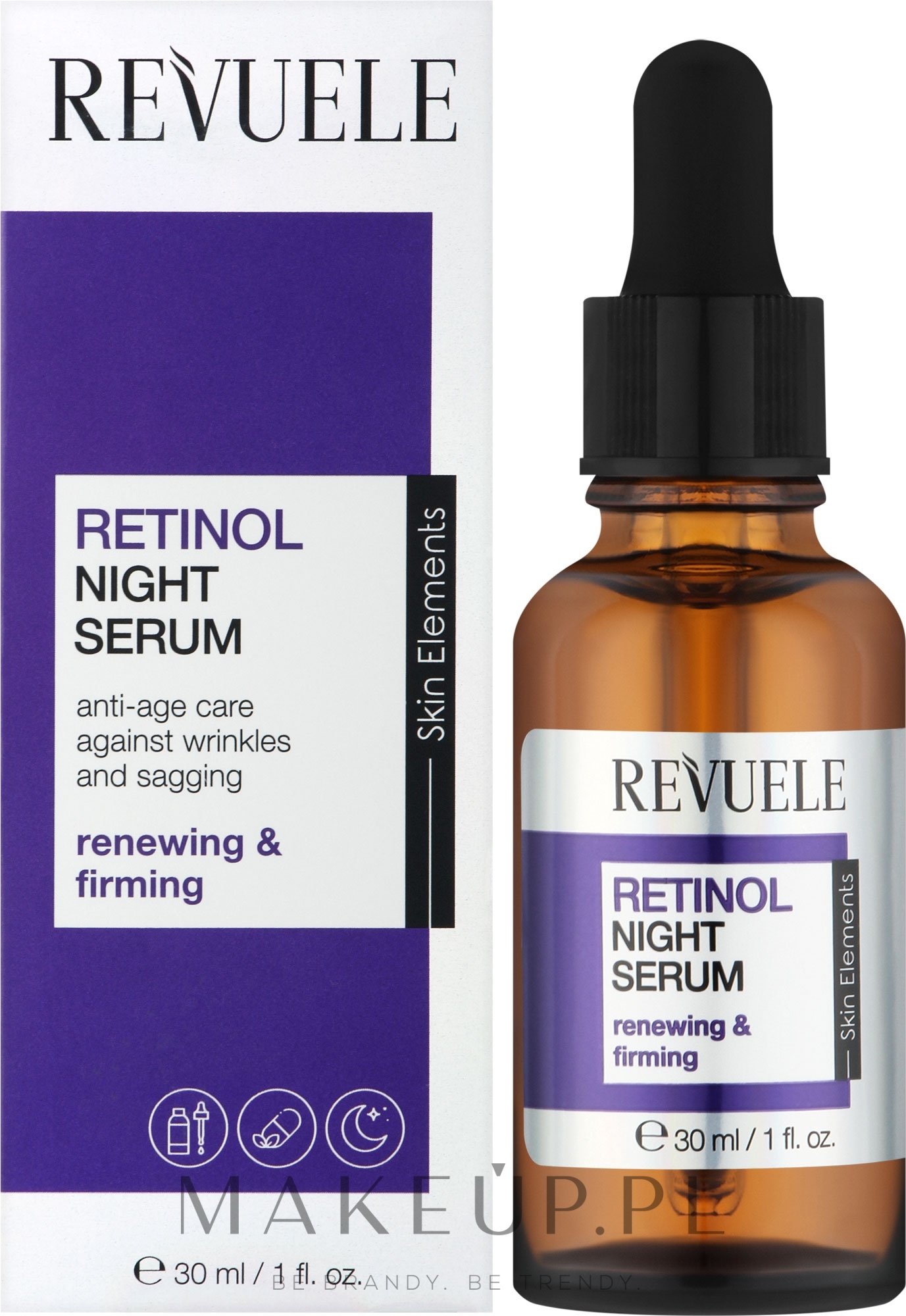 Serum do twarzy na noc z retinolem - Revuele Retinol Night Serum — Zdjęcie 30 ml