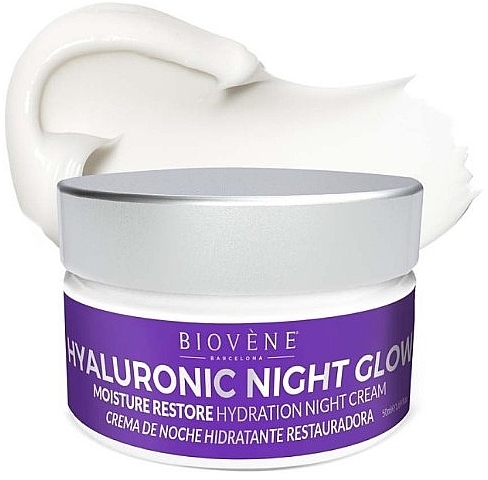 Nawilżający krem ​​do twarzy na noc - Biovene Hyaluronic Night Glow Moisture Restore Hydration Night Cream — Zdjęcie N1