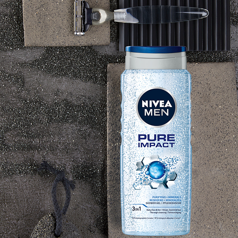 Oczyszczający żel pod prysznic dla mężczyzn - NIVEA MEN Pure Impact Shower Gel — Zdjęcie N3