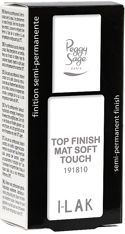 Matowy top do paznokci - Peggy Sage Top Finish Mat Soft Touch I-Lak — Zdjęcie N2