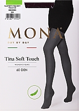 Rajstopy damskie Tina Soft Touch 60 DEN, red wine - MONA — Zdjęcie N1
